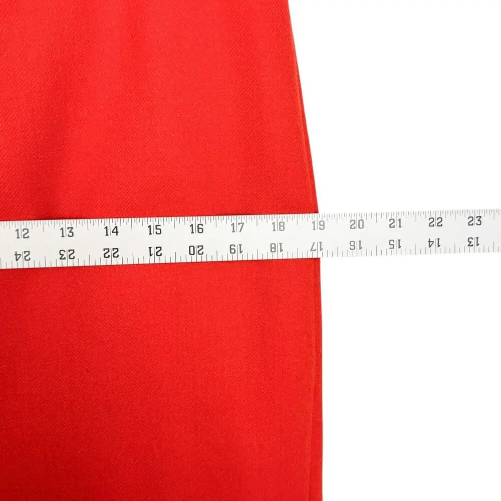 J. Crew 100% Wool Classic Preppy Lined Straight‎ Knee Length Pencil Skirt Sz 8